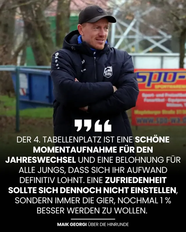 Hinrundenfazit von Trainer Maik Georgi